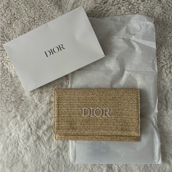 Dior Handbags - NWOT Dior - Tan Weaved Rattan Novelty Clutch Bag